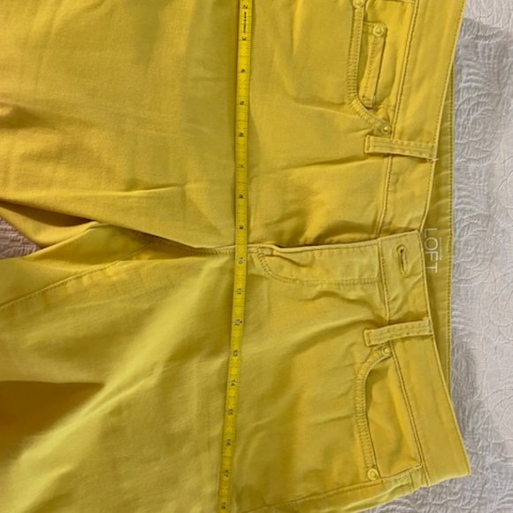 Loft Yellow Skinny Denim Pants 10P - Gently used - Picture 2 of 7